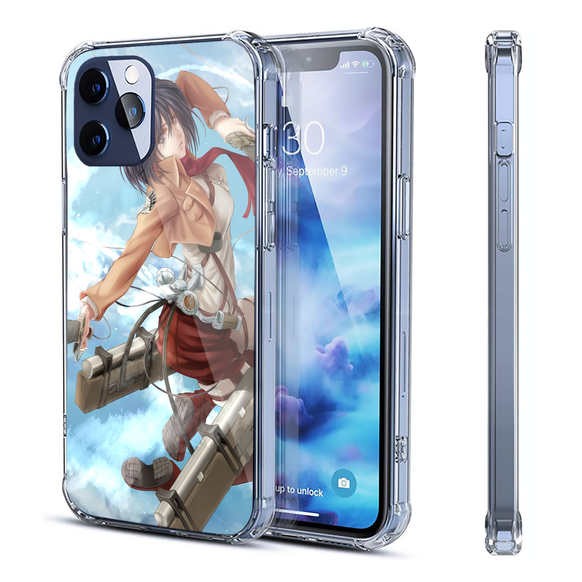 （画像用） 進撃の巨人 Attack on Titan 【iPhone 12シリーズ対応】透明スマホケース（クリアソフトケース）